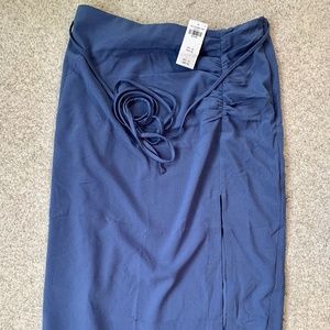 Abercrombie & Fitch cinched tie-waist midi skirt